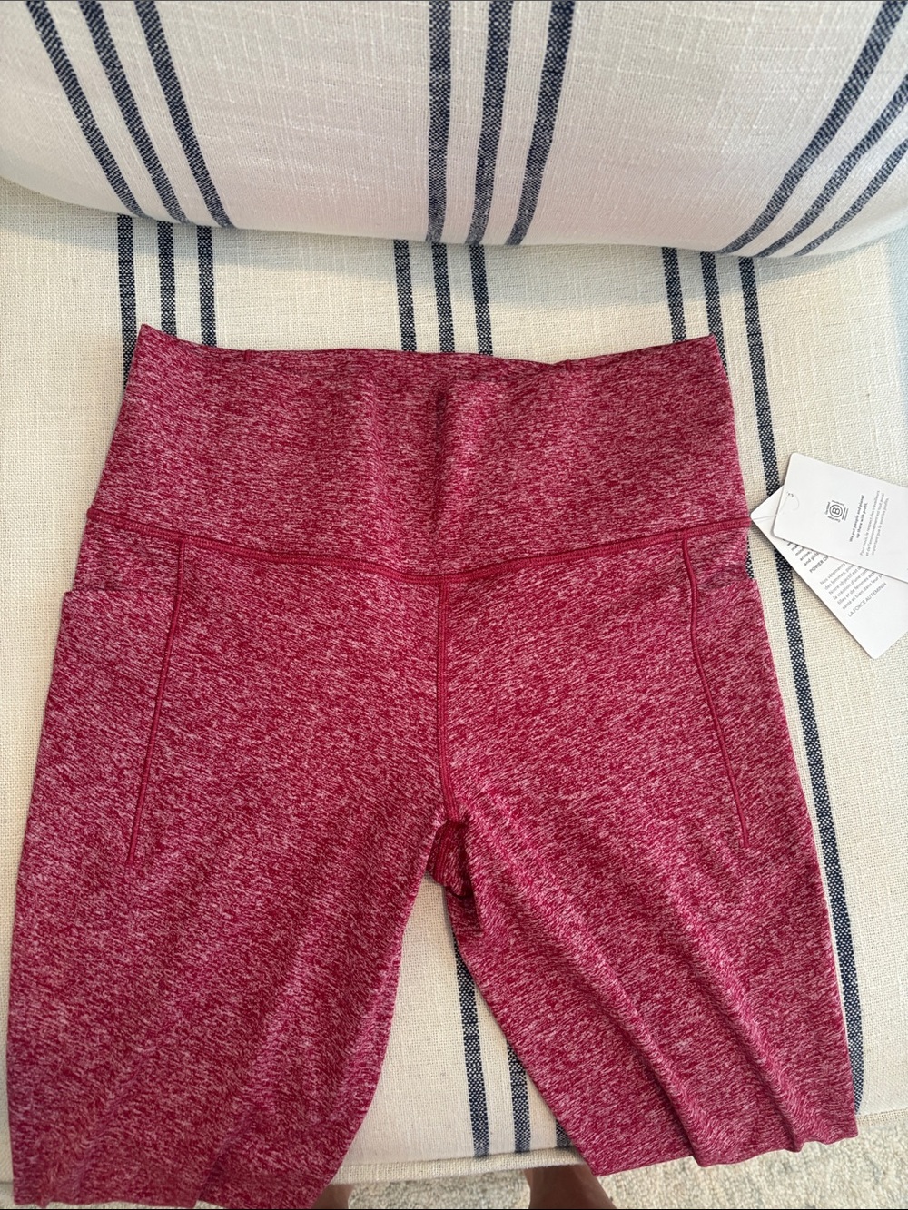 Marled Raspberry High-Rise Leggings - Picture 4 of 4
